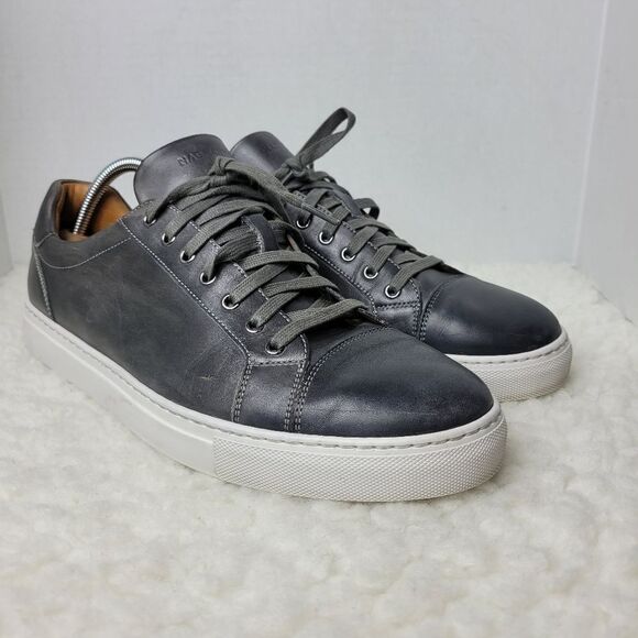 Magnanni Brando Lo II Mens Sneaker  Size 12 Gray Leather Lace Up Shoe - Picture 1 of 12